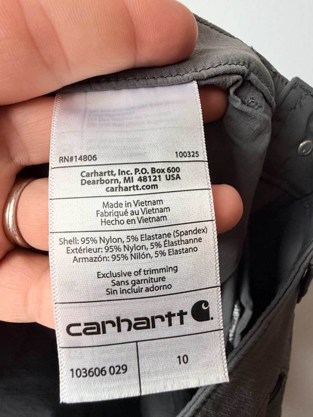 Carhartt Force Madden Cargo Short Size 10 Women's Straight Fit Gray Athletic (O) - Picture 6 of 8